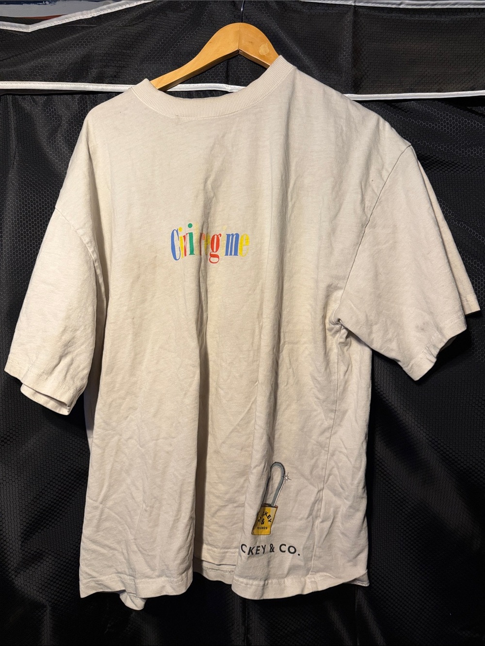 Civil Regime Cream Short-Sleeve Tee with Colorful Print/ Disney Goofy